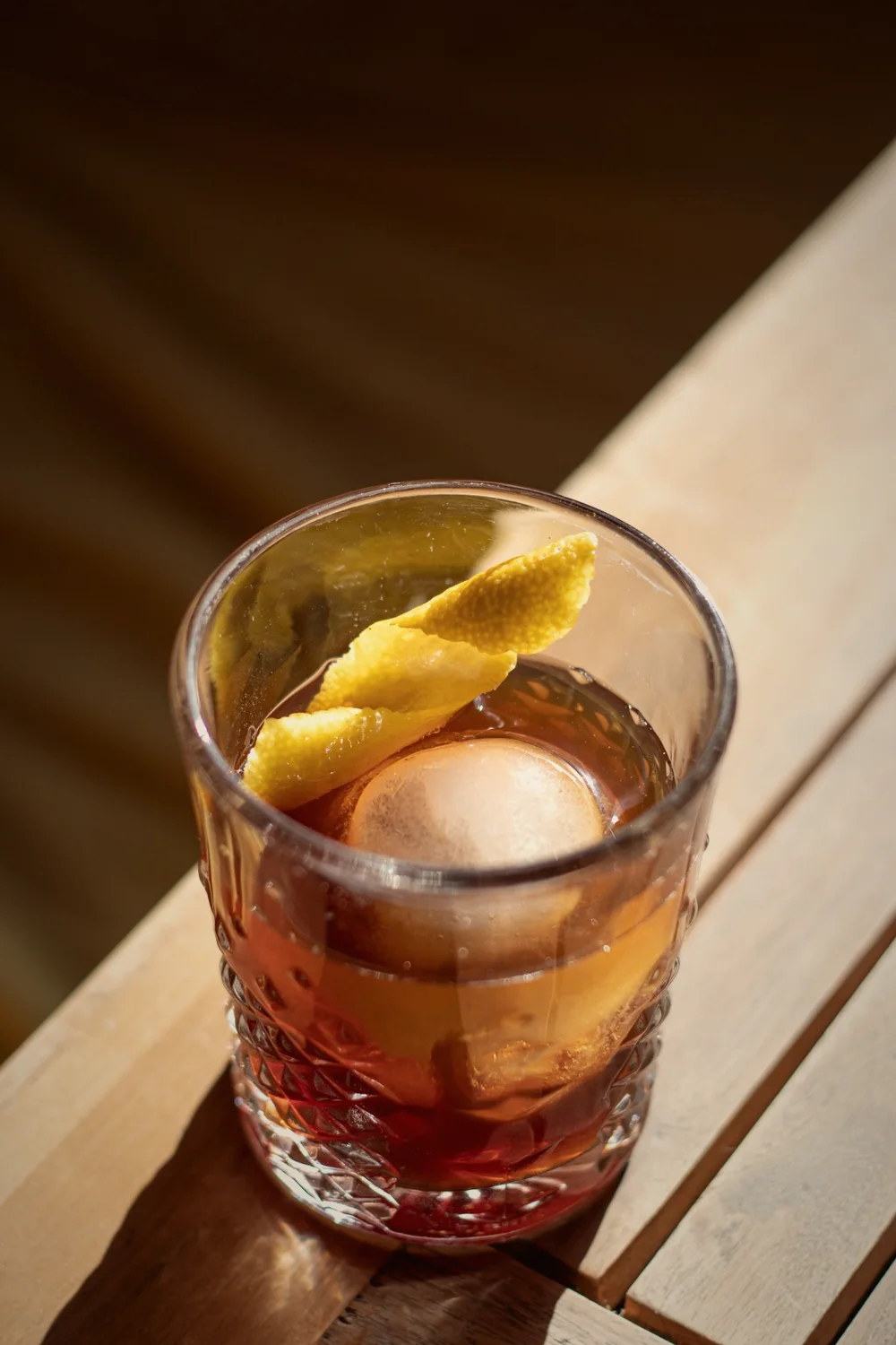 Old Fashioned with orange peel